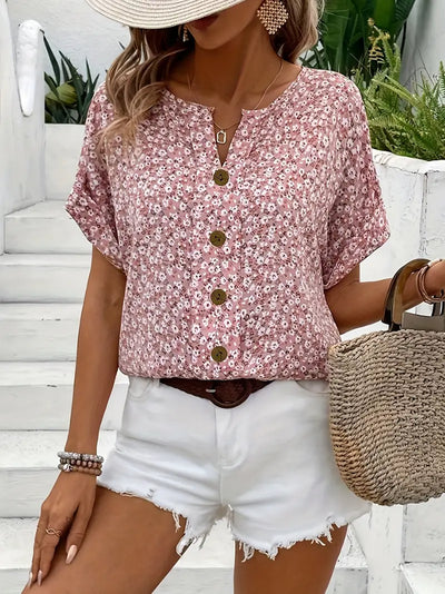 Sophia™ | Short-Sleeve Button Top