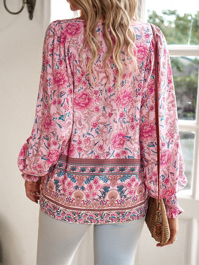 Edith™ | Boho Floral Tunic Top