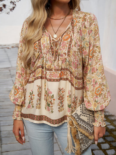 Edith™ | Boho Floral Tunic Top
