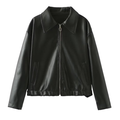 Kaia™| Zipper Leather Jacket