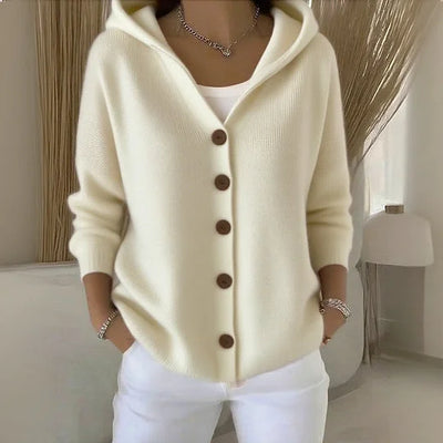 Cléandre™ | Button-Up Hooded Cardigan