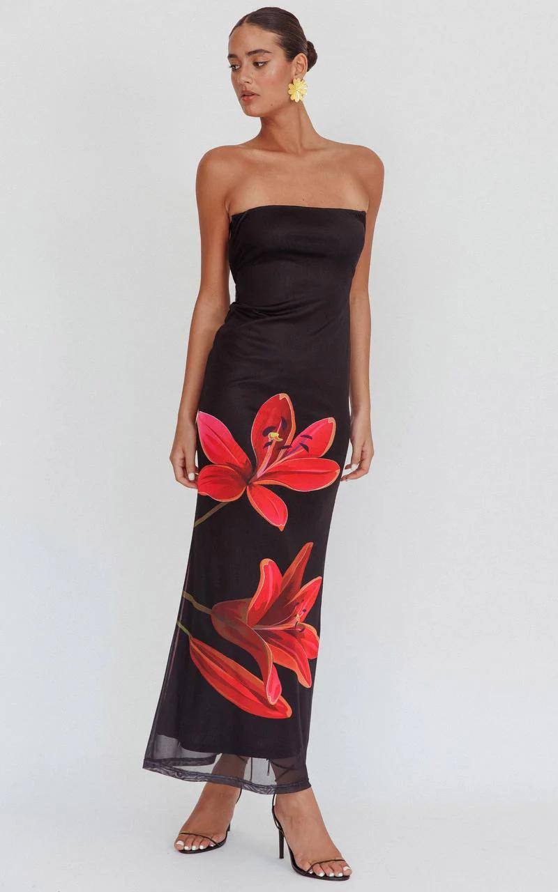 Emely™ | Strapless Floral Dress