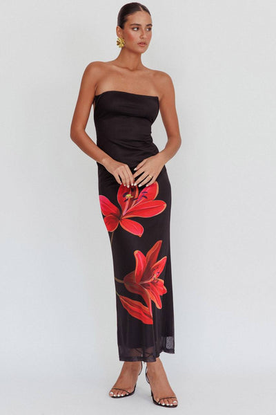 Emely™ | Strapless Floral Dress