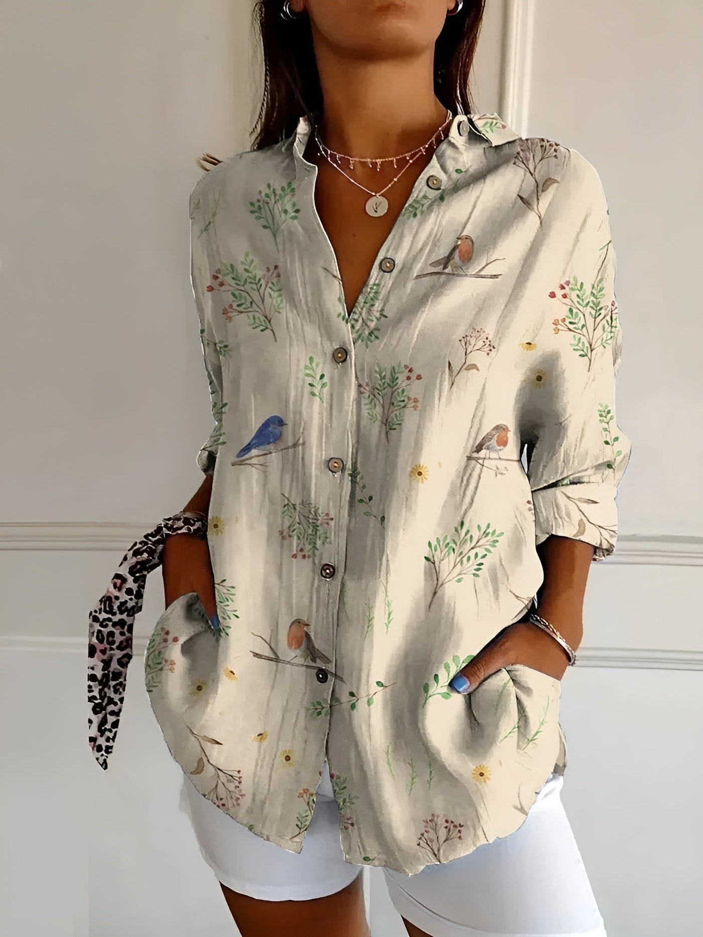Mira™ | Women’s Floral Button-Up Blouse