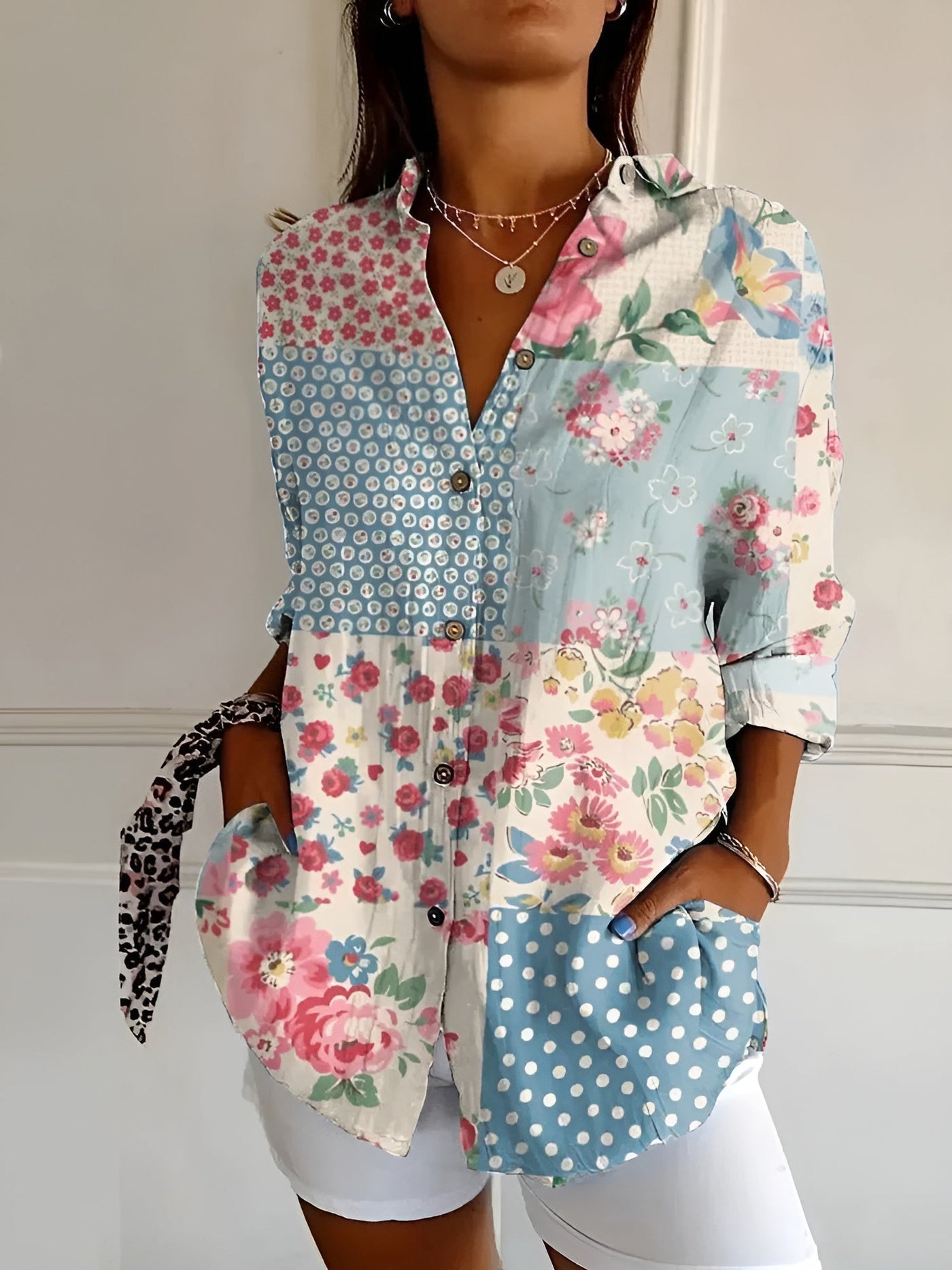 Mira™ | Women’s Floral Button-Up Blouse