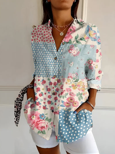 Mira™ | Women’s Floral Button-Up Blouse