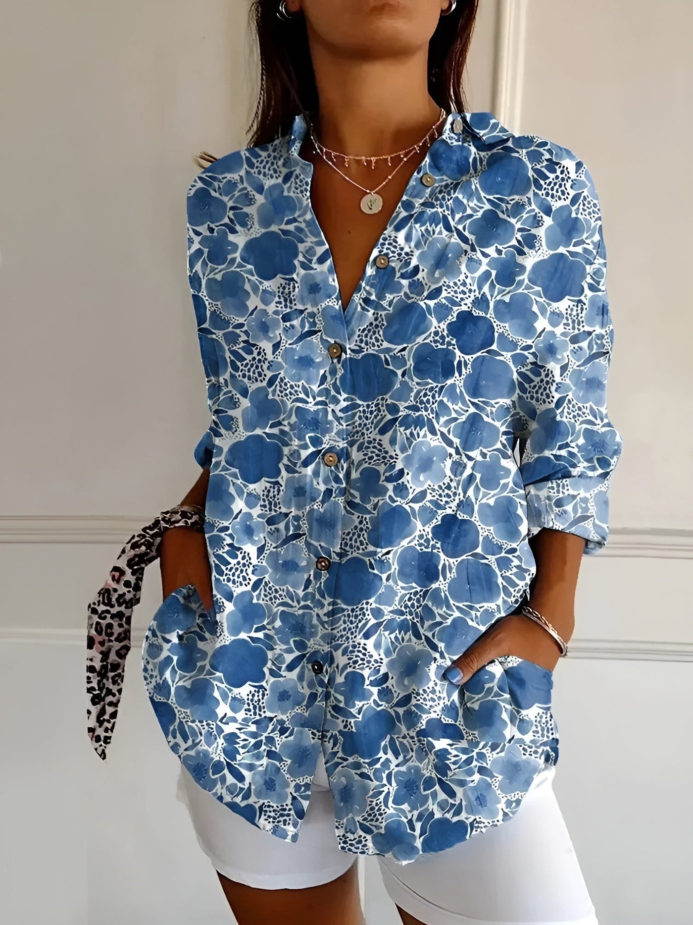 Mira™ | Women’s Floral Button-Up Blouse