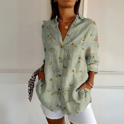 Mira™ | Women’s Floral Button-Up Blouse