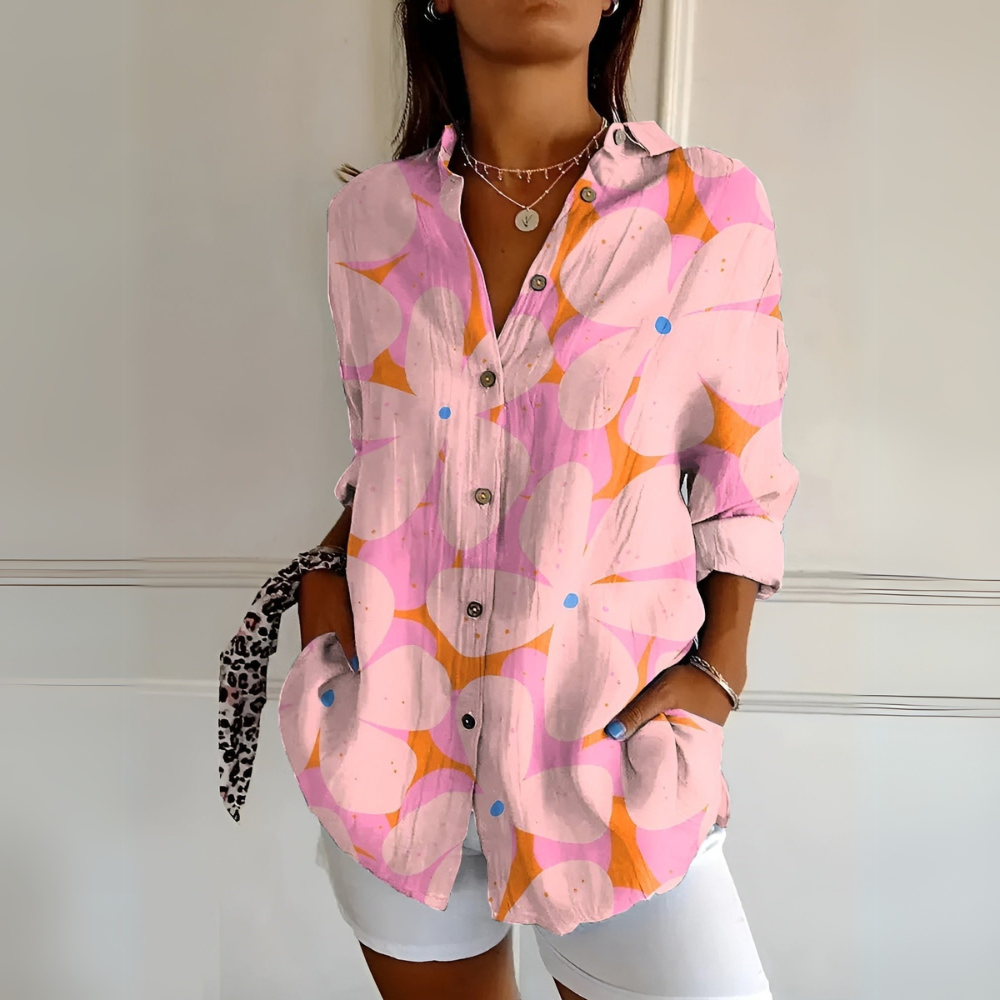 Mira™ | Women’s Floral Button-Up Blouse