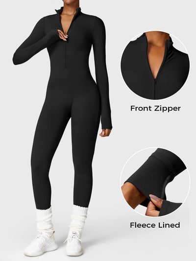 Yeoreo Belle™| Fleece Long Sleeve Zipper Jumpsuit