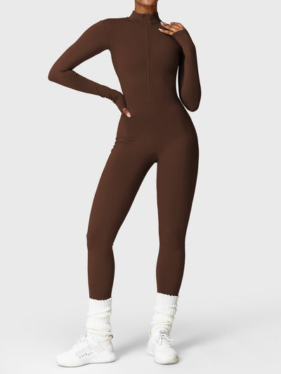 Yeoreo Belle™| Fleece Long Sleeve Zipper Jumpsuit