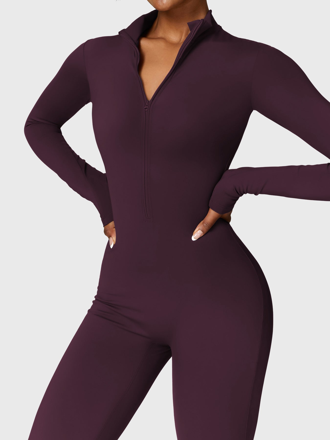 Yeoreo Belle™| Fleece Long Sleeve Zipper Jumpsuit