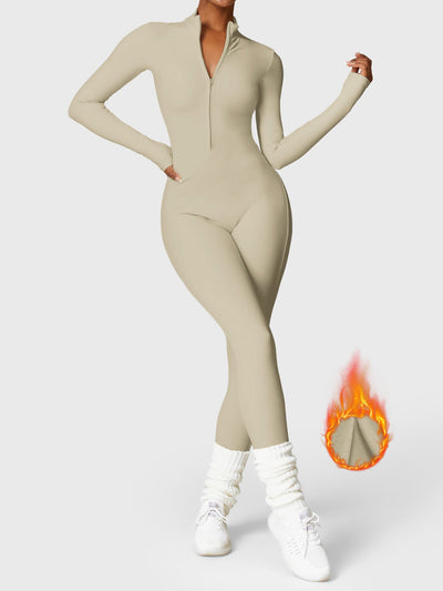 Yeoreo Belle™| Fleece Long Sleeve Zipper Jumpsuit